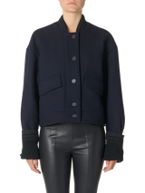 IRO Isatis Boxy Wool Rich Jacket, Navy