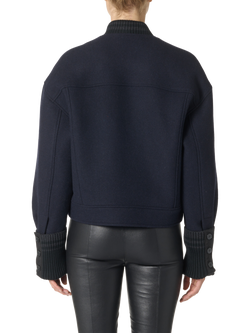 IRO Isatis Boxy Wool Rich Jacket, Navy - view 2, Navy