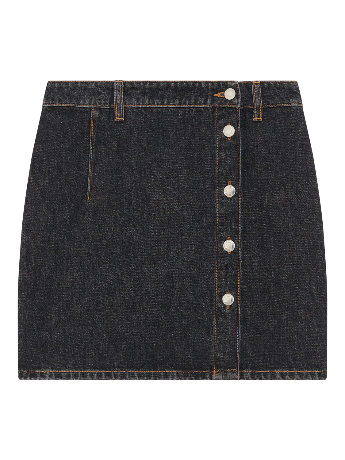 Product image 3 of 4, which shows IRO Isya Denim Mini Skirt, Dark Blue, 36