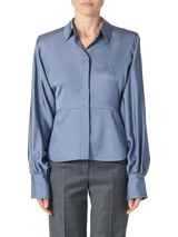 IRO Tyhoa Cinched Long Sleeve Shirt, Blue