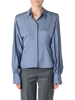 IRO Tyhoa Cinched Long Sleeve Shirt, Blue, Blue