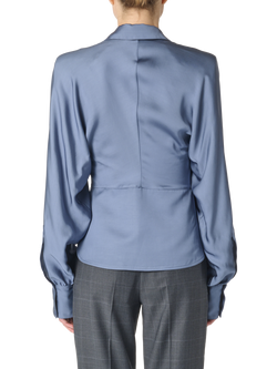 IRO Tyhoa Cinched Long Sleeve Shirt, Blue - view 2, Blue