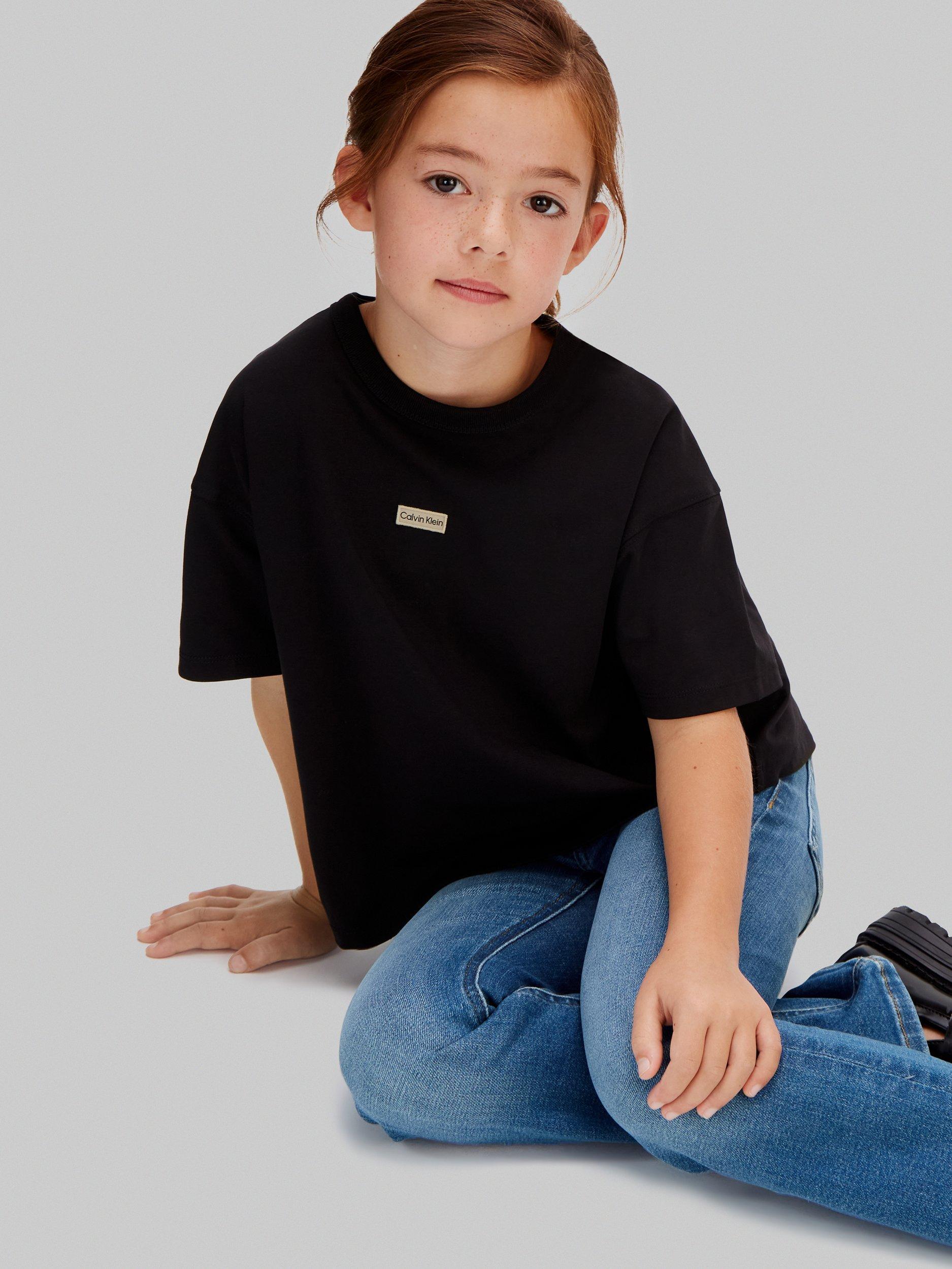 Product image 5 of 5, which shows Calvin Klein Kids' Flared Jeans, Essential Washed Blue, 8 years