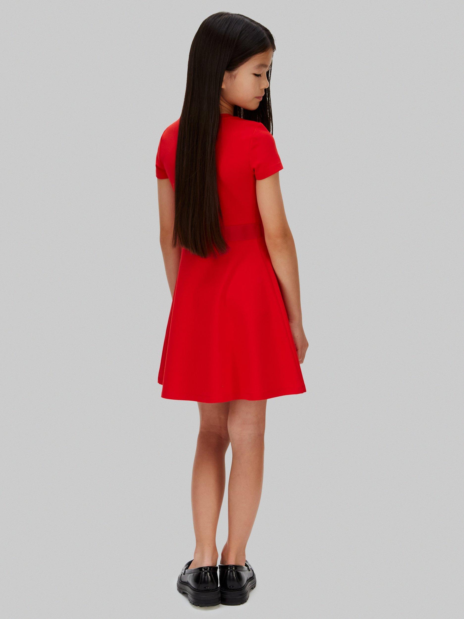 slim fit dress slacks Calvin Klein Red Side Ruched Dress- Size 12 – The Saved Collection main image 0