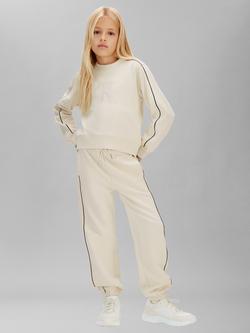 Calvin Klein Kids' Terry Piping Jumper and Joggers Set, Whitecap Grey, Whitecap Grey