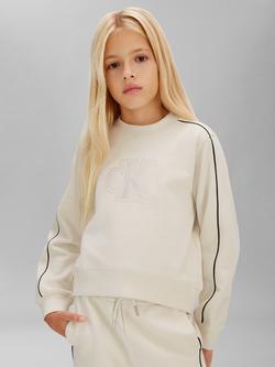 Calvin Klein Kids' Terry Piping Jumper and Joggers Set, Whitecap Grey - view 2, Whitecap Grey