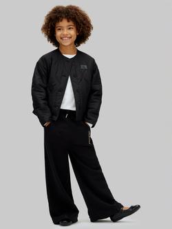 Calvin Klein Kids' Glitter Wide Leg Trousers, Ck Black, Ck Black