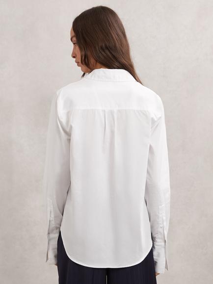 Reiss Lottie Shirt, Ivory - view 2, Ivory
