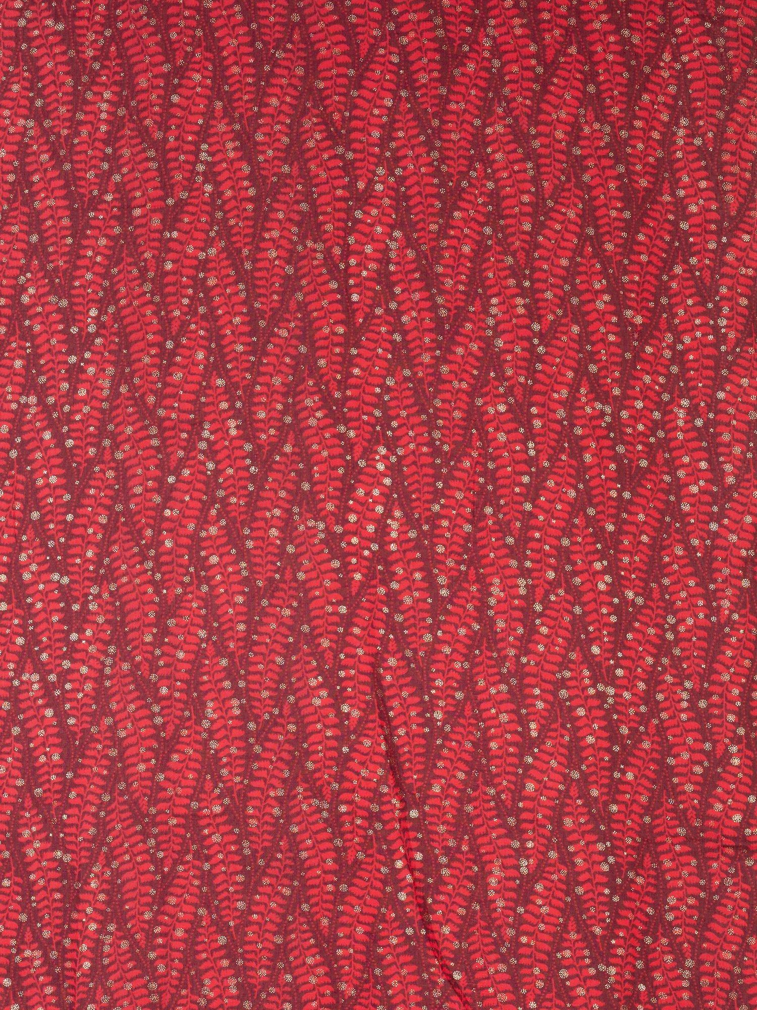 Product image 4 of 6, which shows chesca Fern Scarf, Ruby