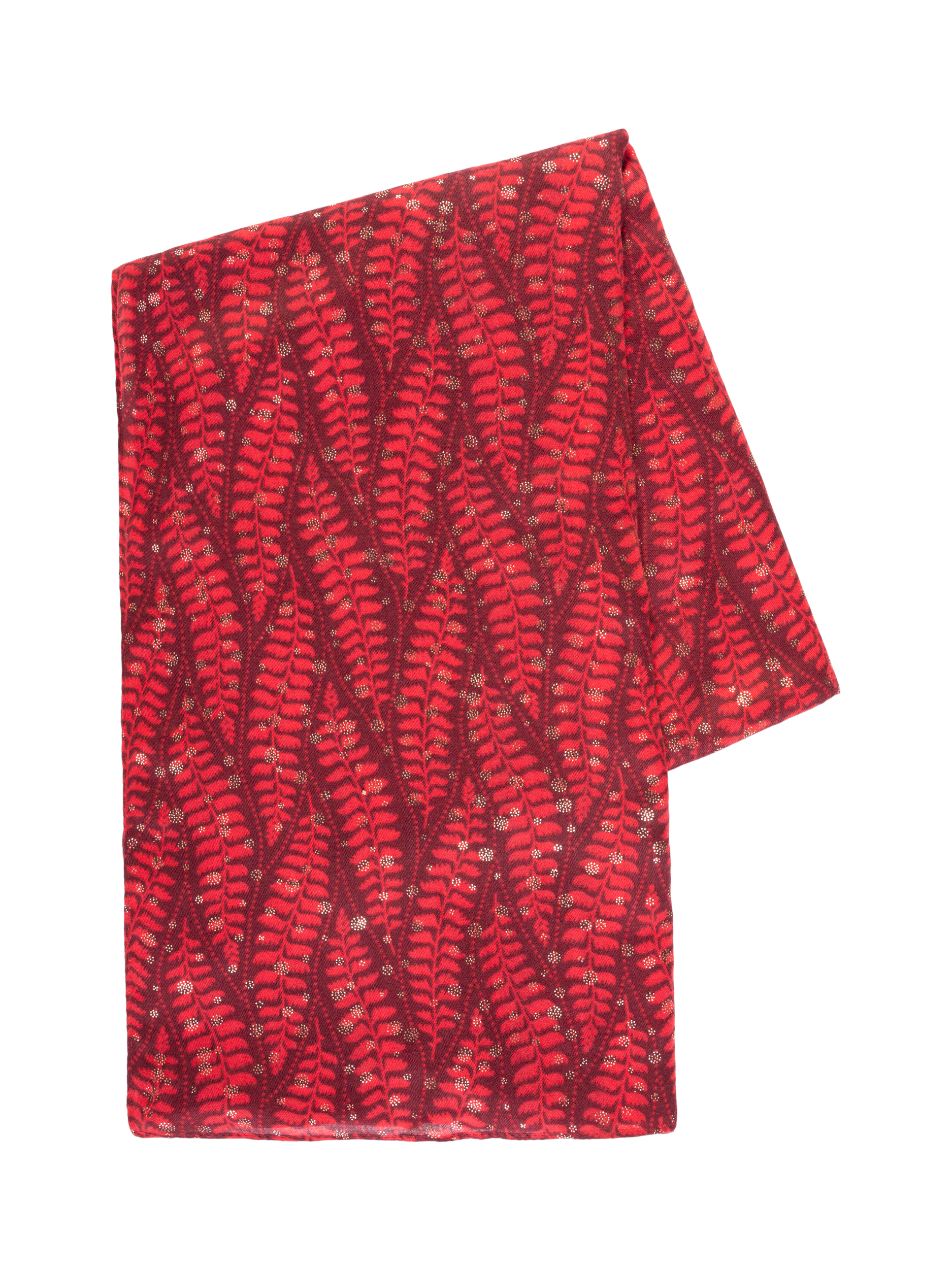 Product image 5 of 6, which shows chesca Fern Scarf, Ruby