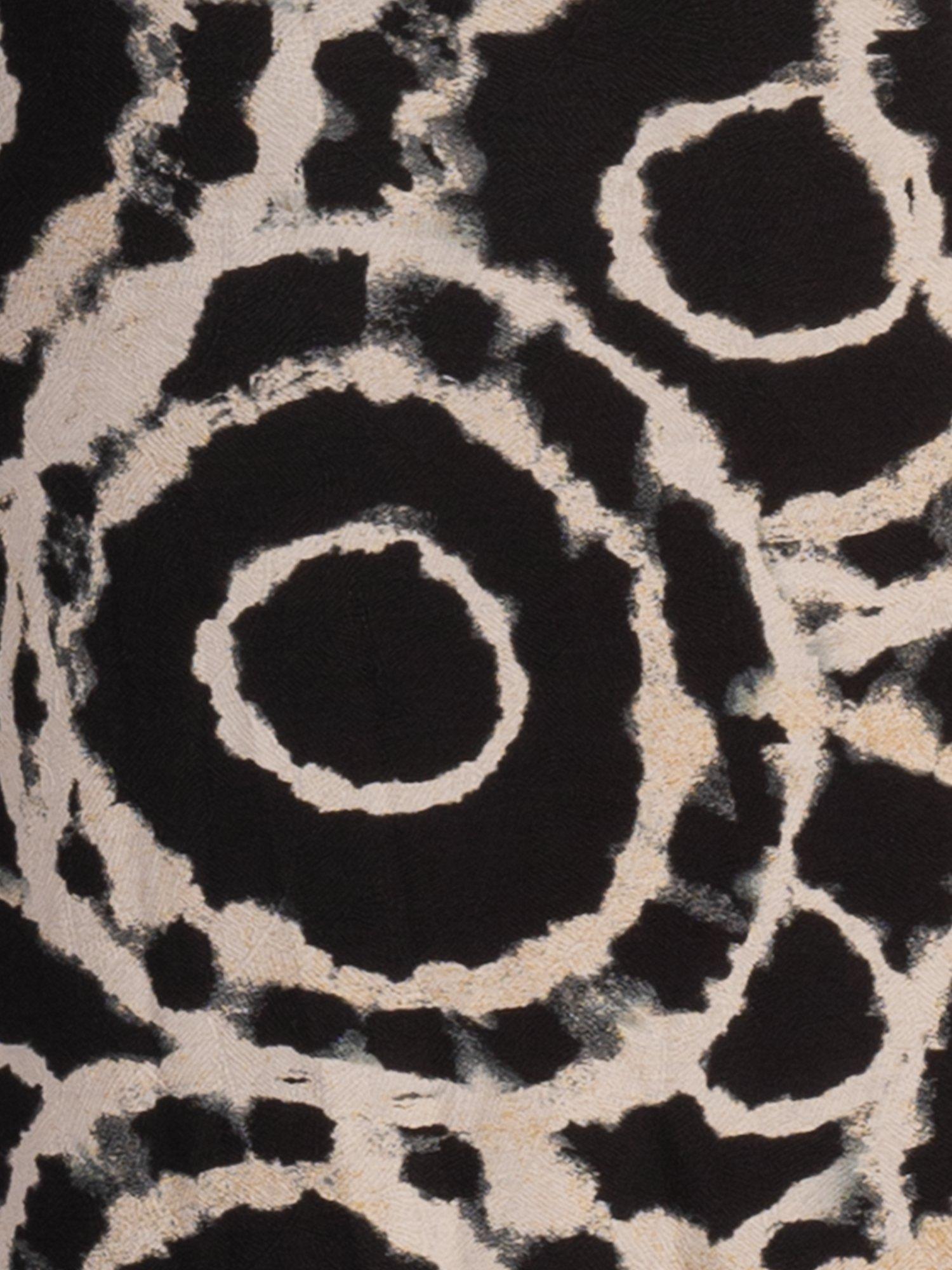 Product image 5 of 5, which shows chesca Artistic Circles Crepe Midi Dress, Black/Stone, 14-16