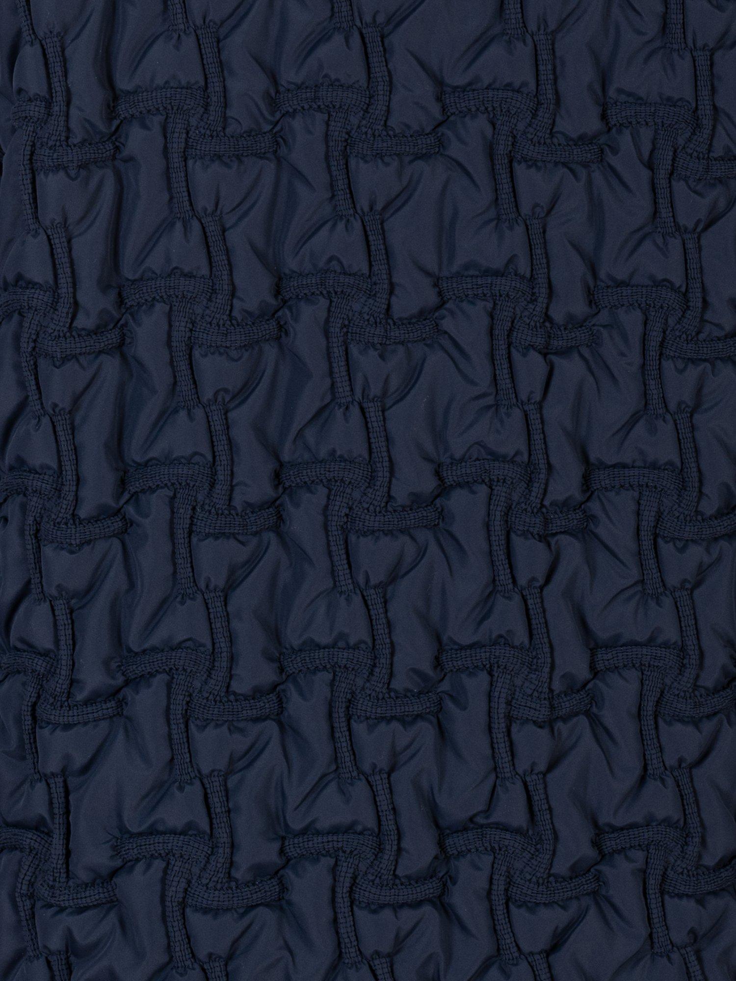 Product image 5 of 5, which shows chesca Bonfire Embroidered Quilted Coat, Navy, 12-14