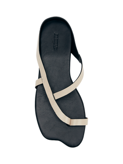 ALOHAS Dawn Leather Toe Ring Strappy Flip Flops, Cream - view 2, Cream