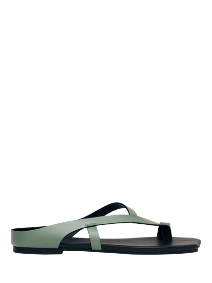 ALOHAS Dawn Leather Strappy Sandals, Green, Green