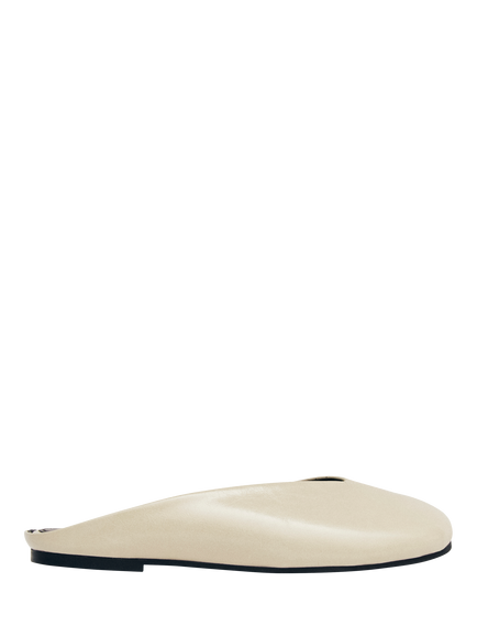ALOHAS Timmy Rift Leather Mules, Cream, Cream