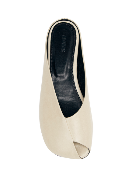 ALOHAS Timmy Rift Leather Mules, Cream - view 2, Cream
