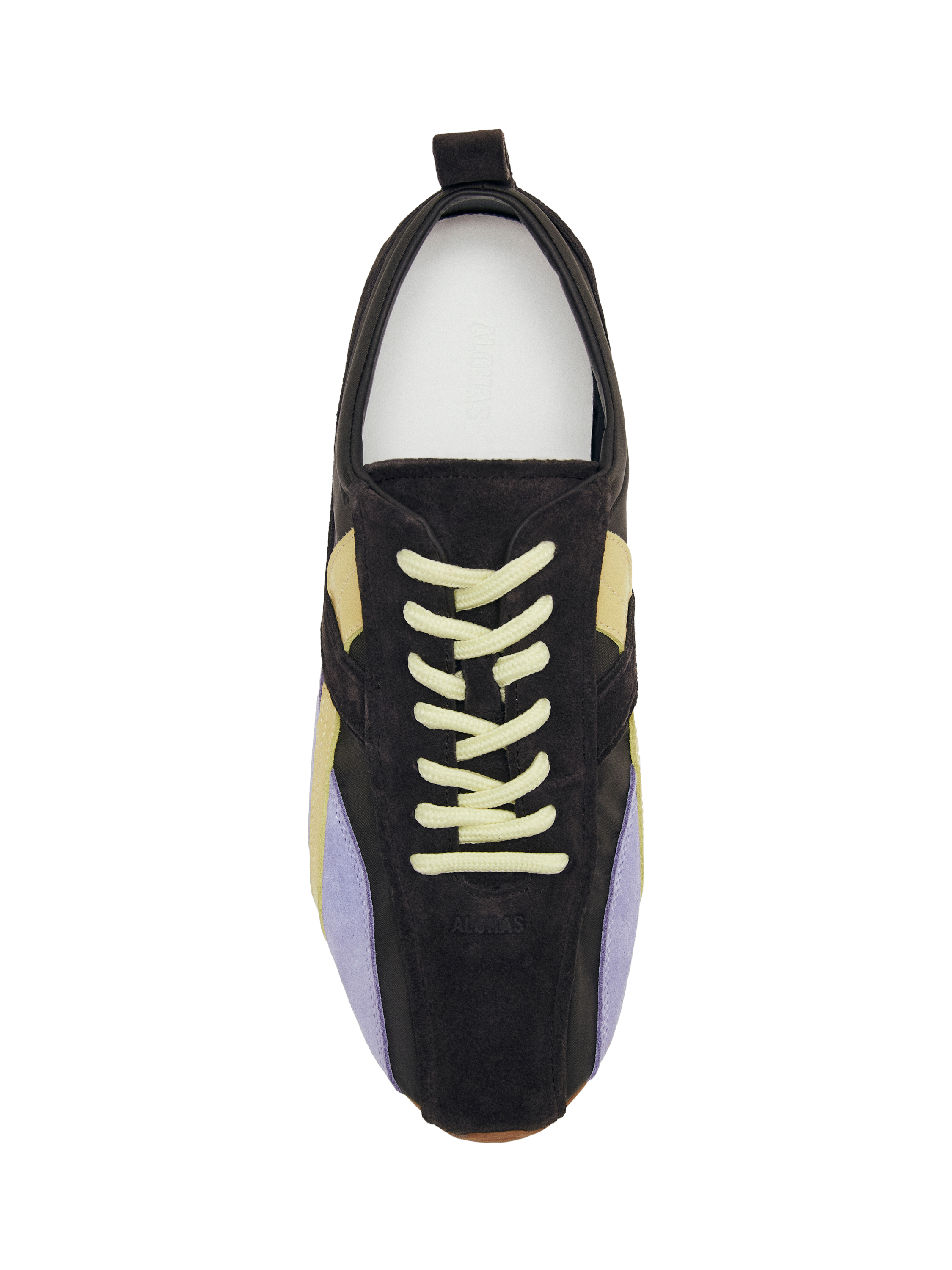 Product image 3 of 7, which shows ALOHAS TB.304 Suede Blend Trainers, Dark Brown/Multi, EU37