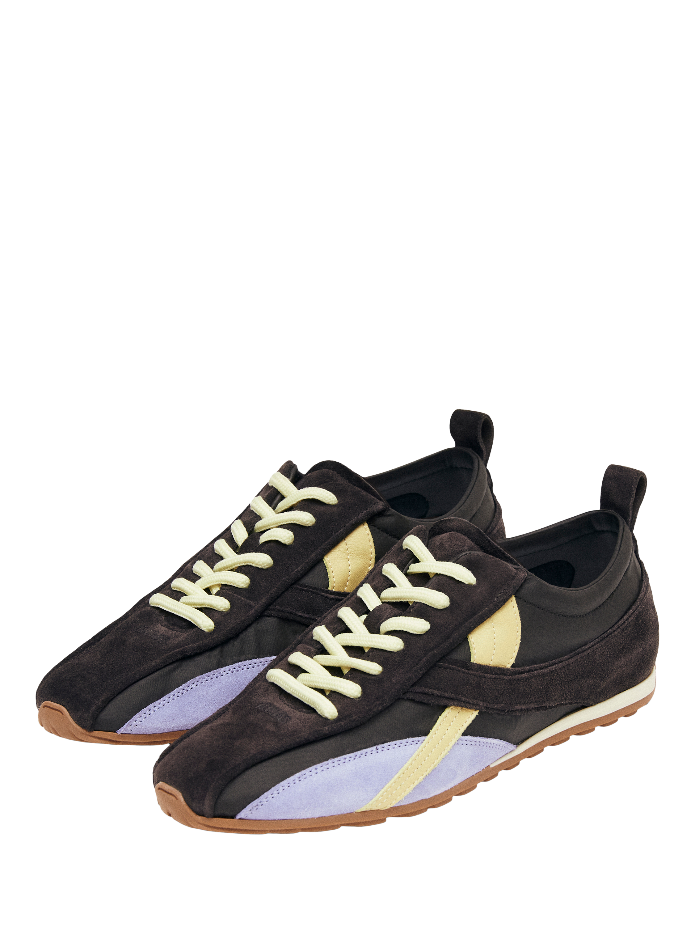 Product image 4 of 7, which shows ALOHAS TB.304 Suede Blend Trainers, Dark Brown/Multi, EU37