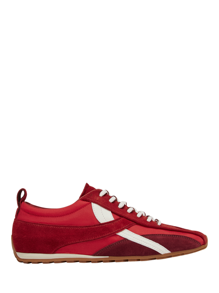 ALOHAS TB.304 Suede Blend Trainers, Red, Red