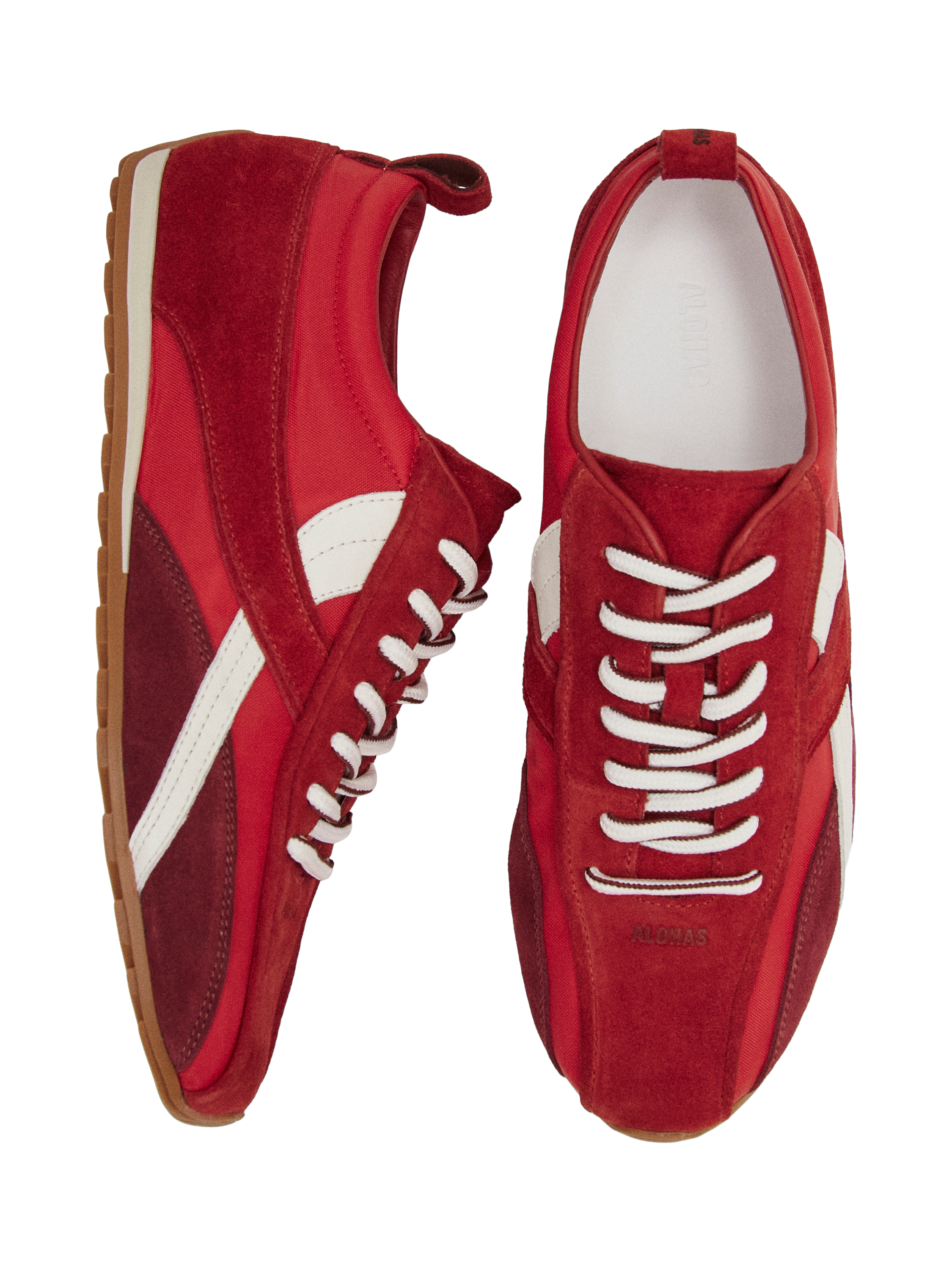Product image 6 of 7, which shows ALOHAS TB.304 Suede Blend Trainers, Red, EU37