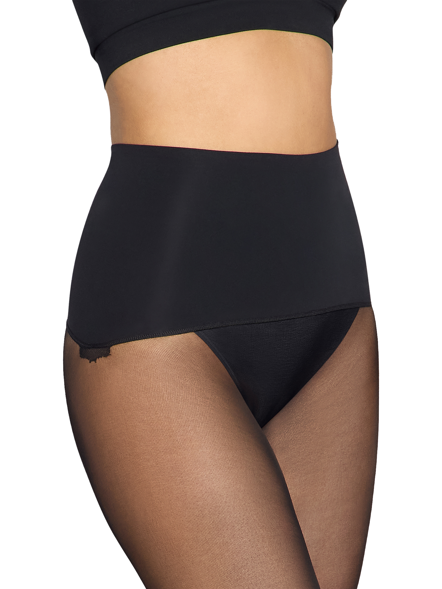 Product image 4 of 5, which shows Heist The Fine Line Sheer Tights, Black, XS