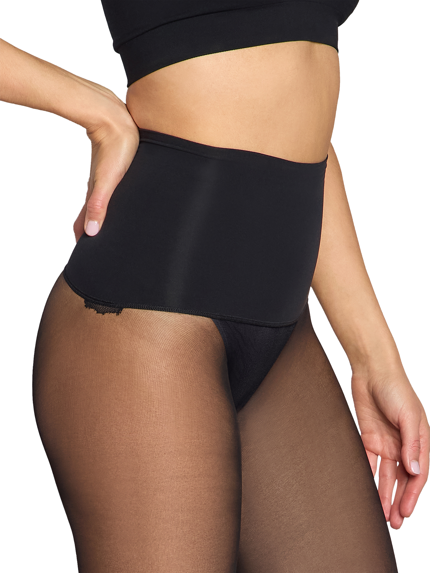 Product image 2 of 4, which shows Heist The Overknee Tights, Black, XS