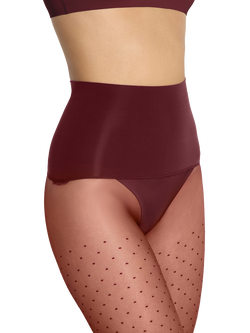 Heist The Polka Dot Tights - view 2, Burgundy