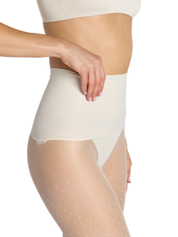 Heist The Polka Dot Tights - view 2, Vintage Ivory