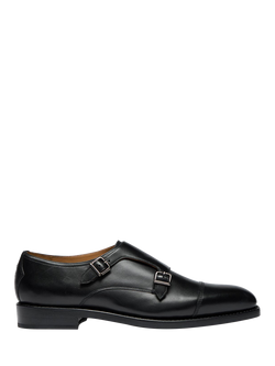 Oliver Sweeney Kersey Leather Double Buckle Monk Shoes, Black