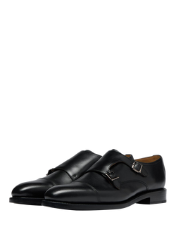 Oliver Sweeney Kersey Leather Double Buckle Monk Shoes - view 2, Black