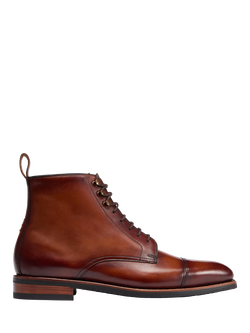 Oliver Sweeney Inglesham Leather Derby Boots, Dark Tan, Dark Tan