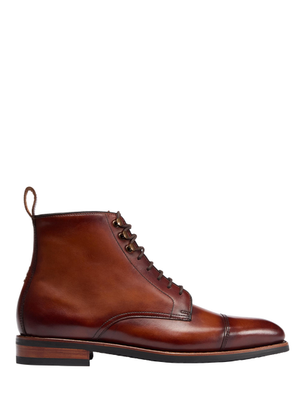 Oliver Sweeney Inglesham Leather Derby Boots, Dark Tan, Dark Tan