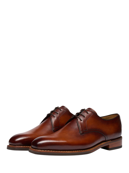 Oliver Sweeney Melford Leather Derby Shoes - view 2, Cognac
