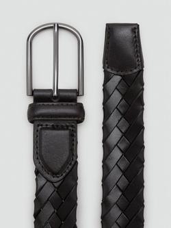 Mango Braided Leather Belt, Dark Brown - view 2, Dark Brown