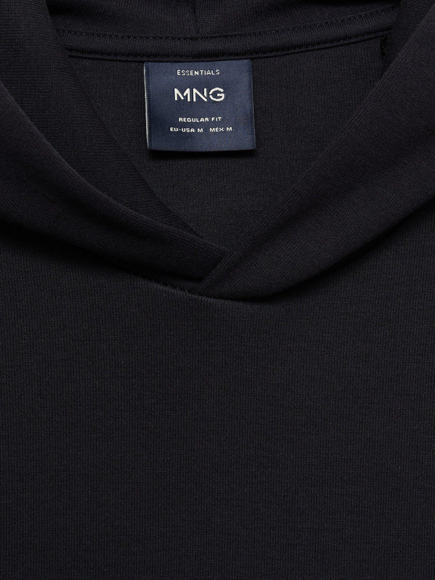 Product image 9 of 9, which shows Mango Bono Cotton Blend Knit Hoodie, Navy, XL