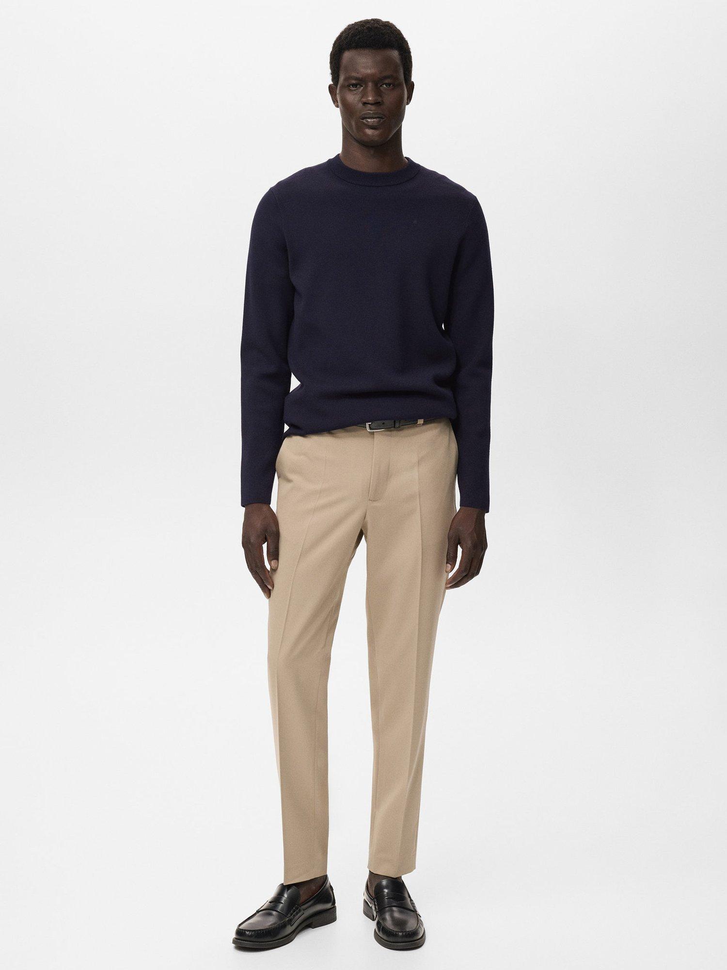 Product image 2 of 8, which shows Mango Luxus Crew Neck Jumper, Navy, L