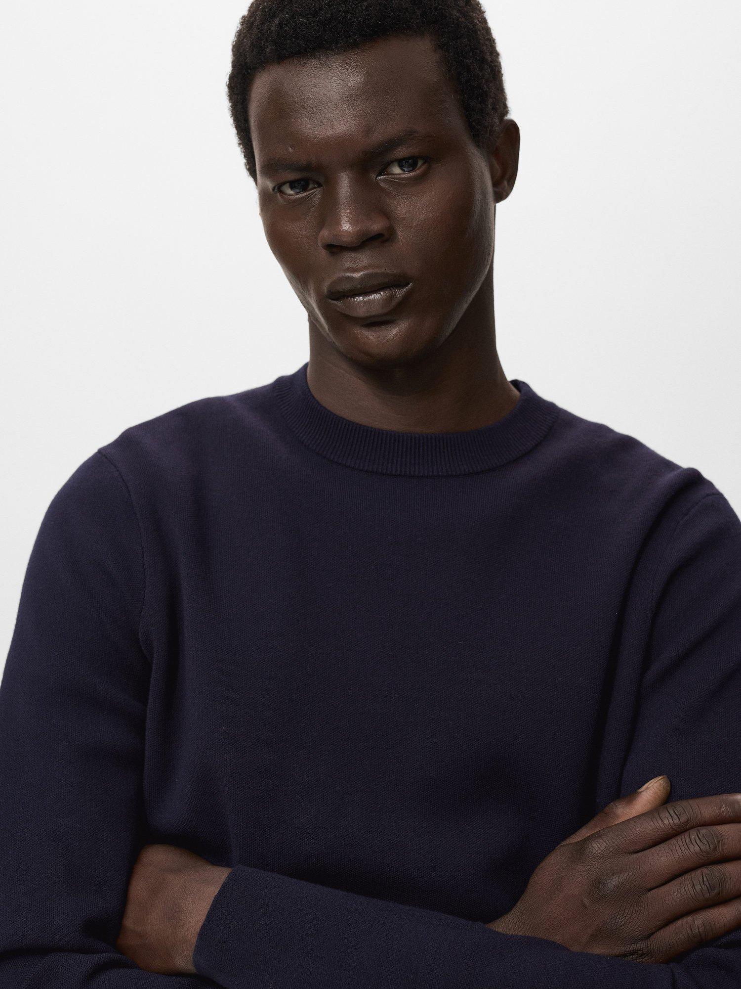 Product image 6 of 8, which shows Mango Luxus Crew Neck Jumper, Navy, L