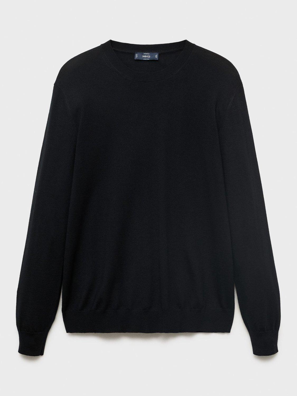 Product image 3 of 8, which shows Mango Willy Wool Crew Neck Jumper, Black, M