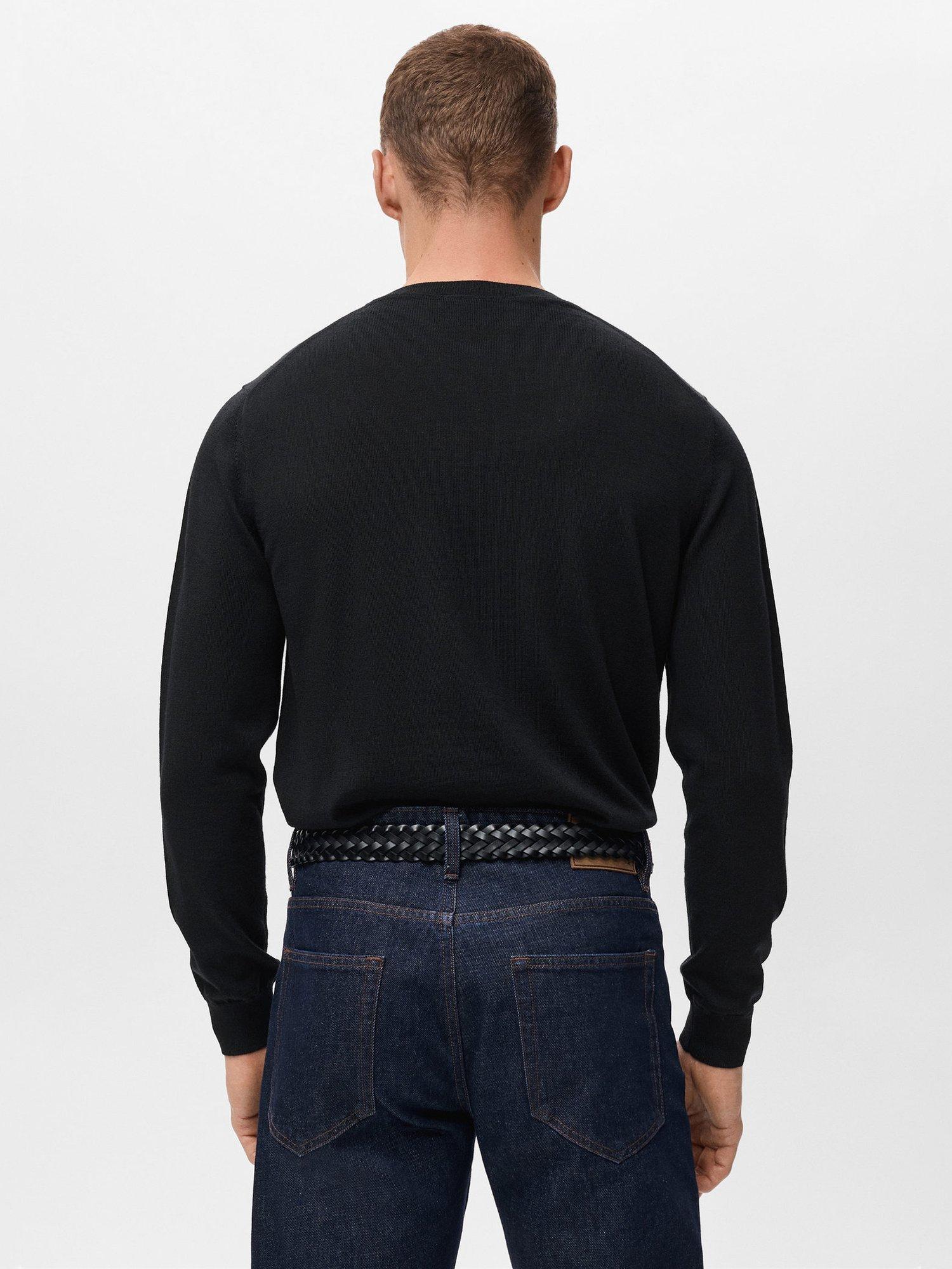 Product image 4 of 8, which shows Mango Willy Wool Crew Neck Jumper, Black, M