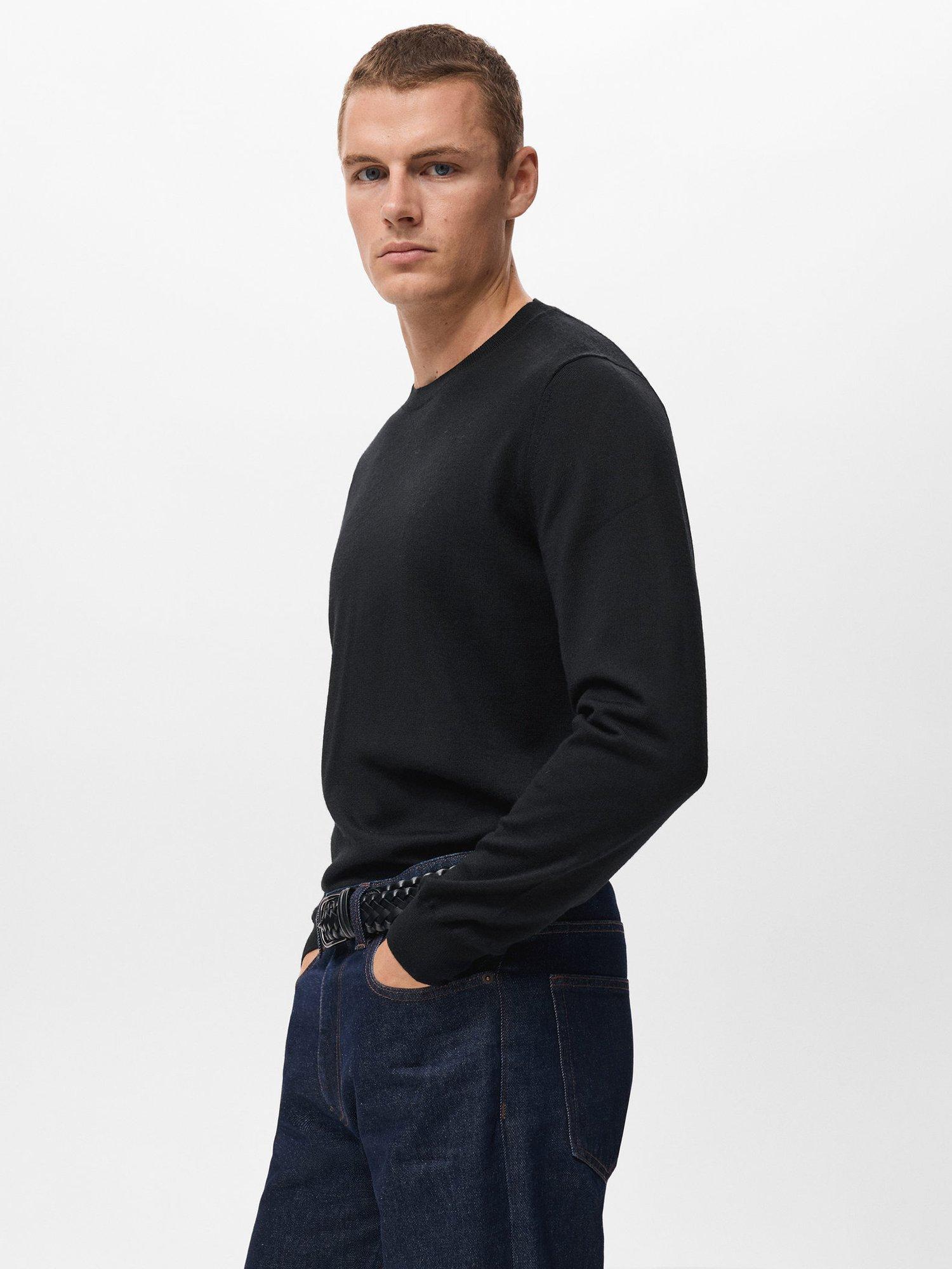 Product image 7 of 8, which shows Mango Willy Wool Crew Neck Jumper, Black, M