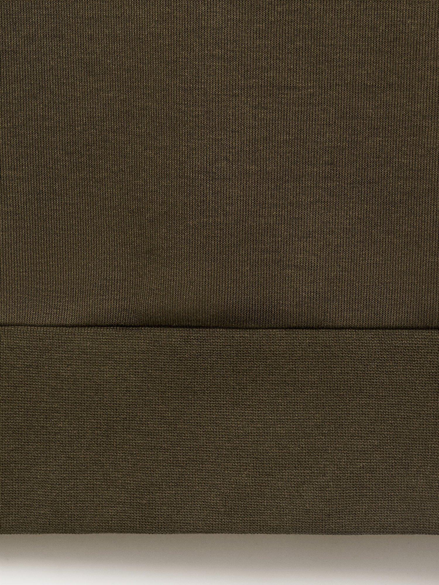 Product image 5 of 8, which shows Mango Winny Zip-Neck Cotton Blend Jumper, Dark Green, XXL