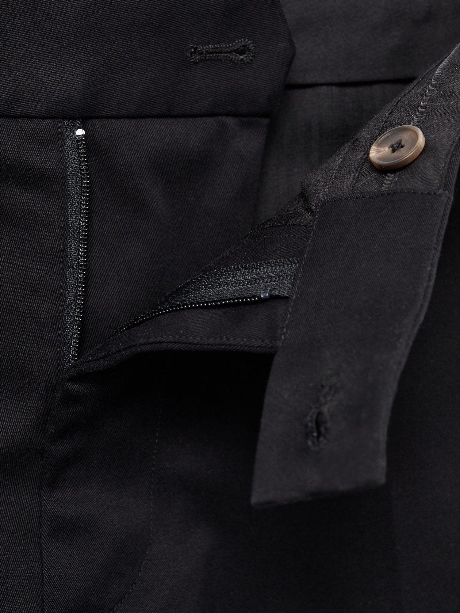 Product image 7 of 7, which shows Mango Nicco Stretch Cotton Blend Trousers, Black, 30