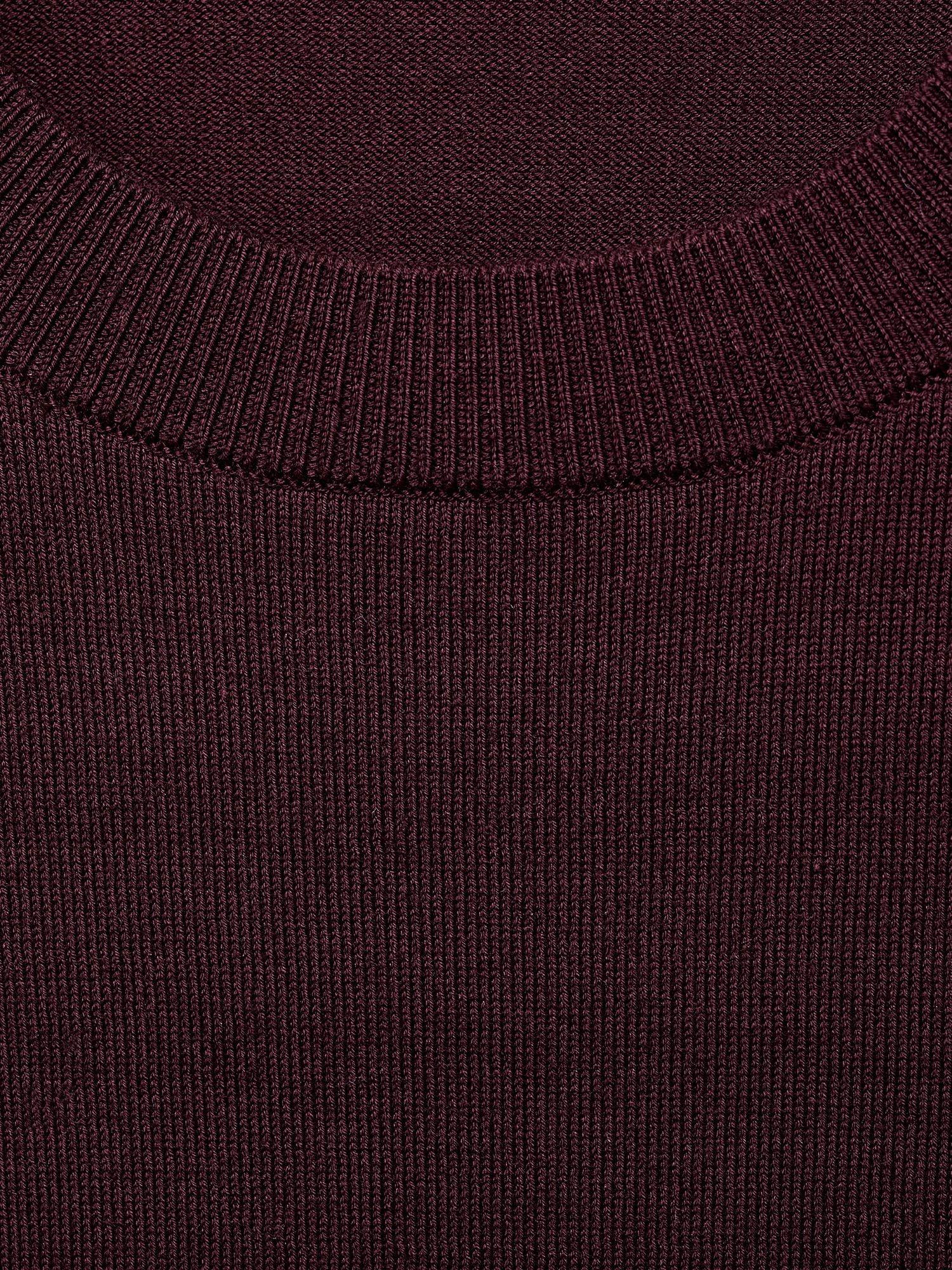 Product image 8 of 8, which shows Mango Cotton Regular Fit Short Sleeve T-Shirt, Dark Red, XXL