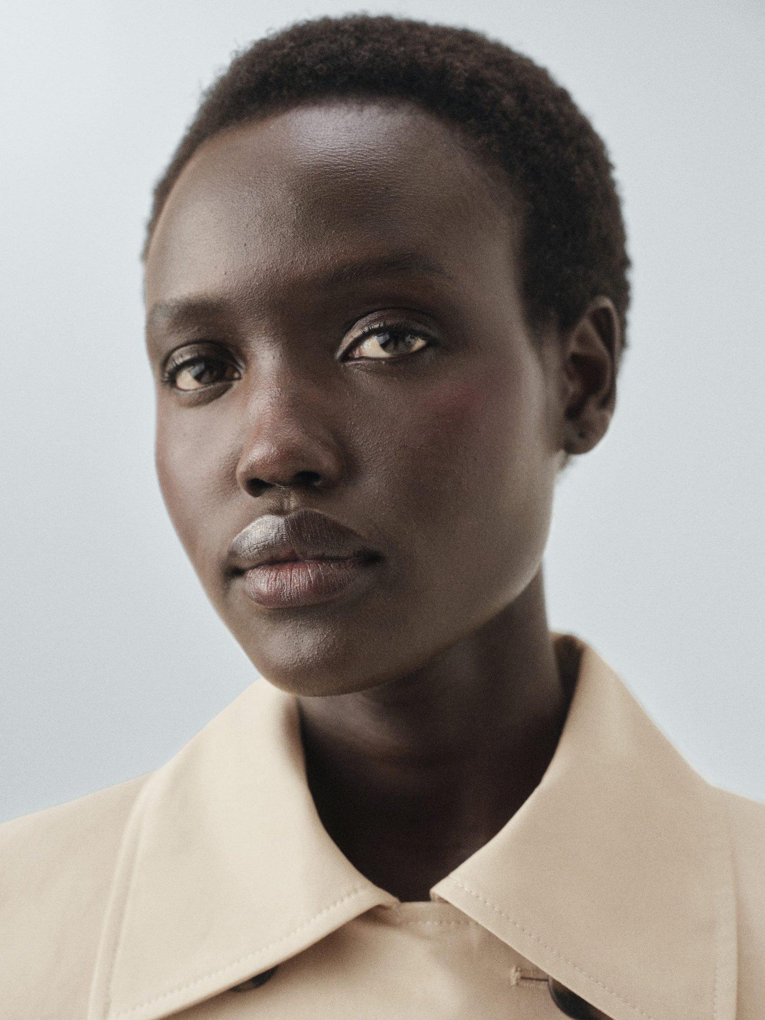 Product image 6 of 8, which shows Mango Classic Cotton Longline Trench Coat , Light Beige, XS