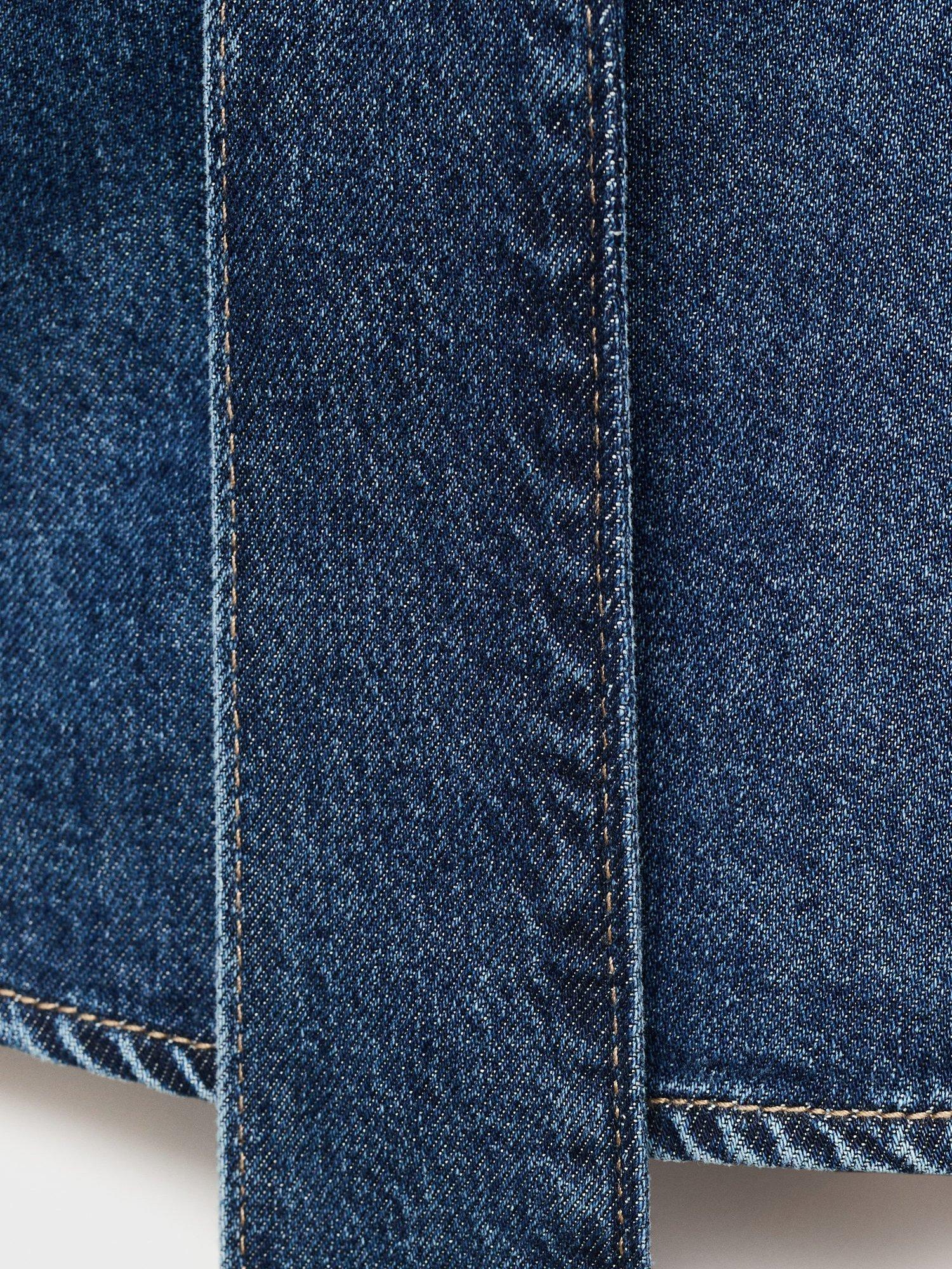 Product image 5 of 7, which shows Mango Rue Bow Detail Denim Shirt , Open Blue, 8