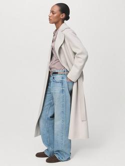 Mango Batin Belted Wool Blend Coat - view 2, Natural White
