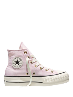 Converse Chuck Taylor All Star Hi-Top Trainers, Pink/Egret, Pink/Egret