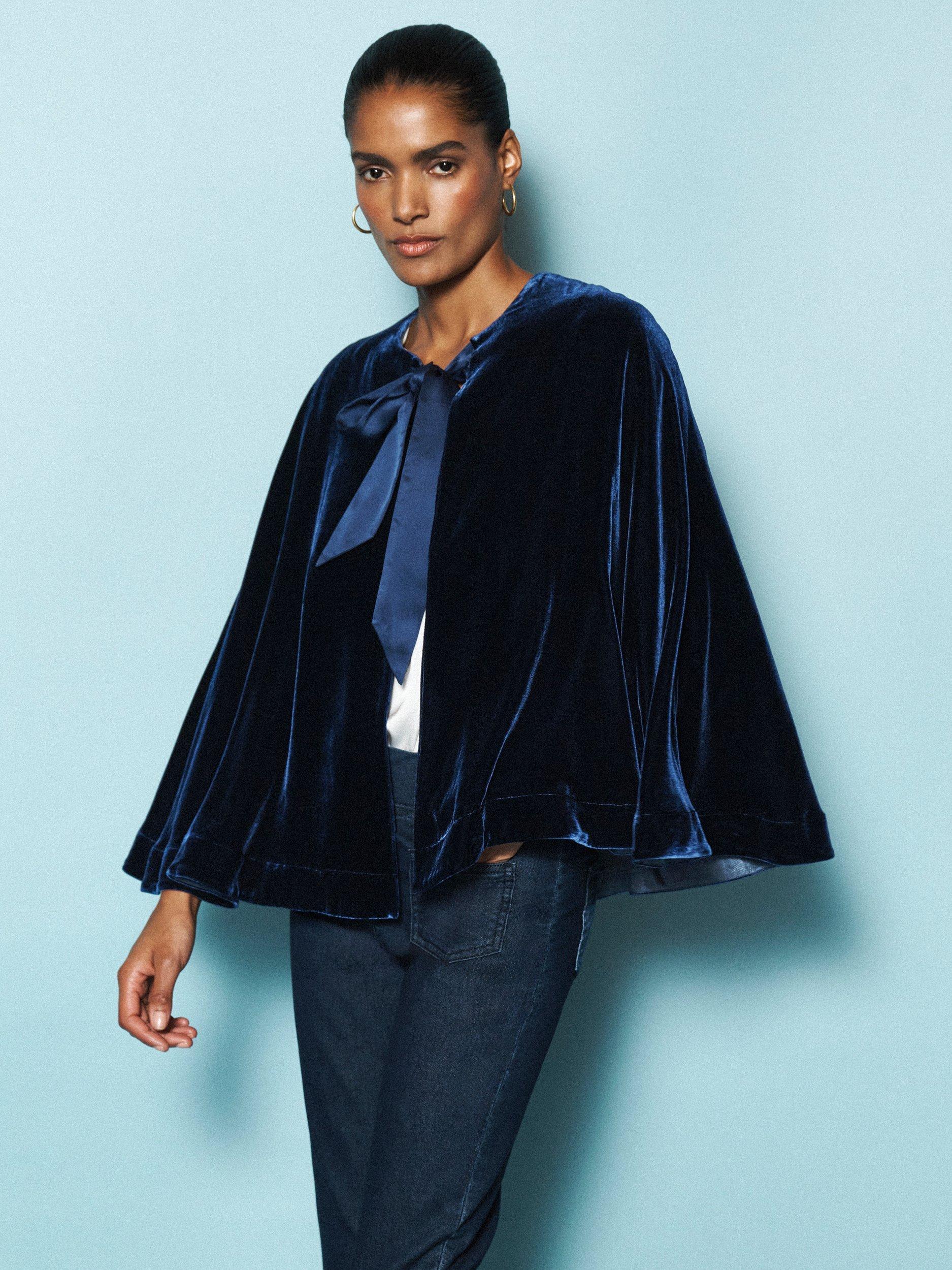 NRBY Cosette Velvet Cape, Midnight