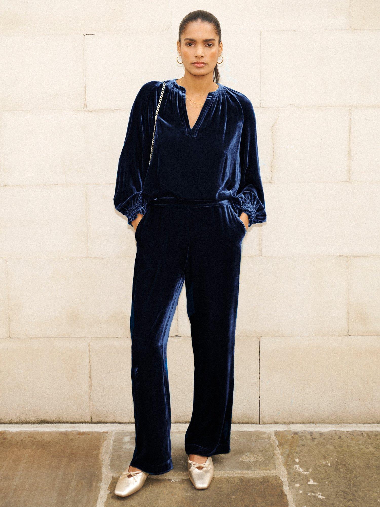 Product image 8 of 8, which shows NRBY Nikki Velvet Top, Midnight, XS