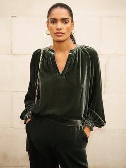 NRBY Nikki Velvet Top, Khaki